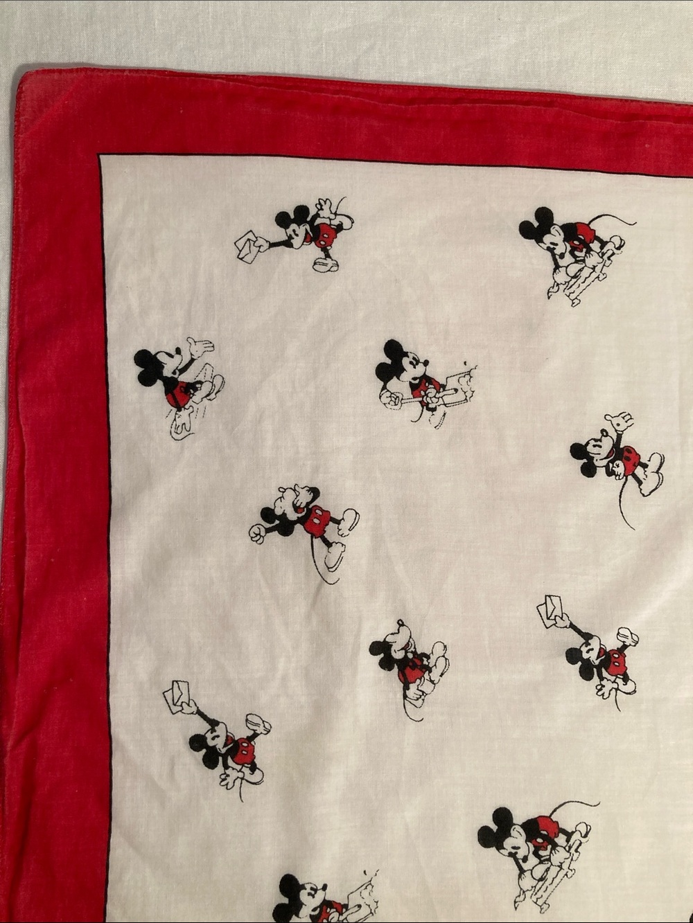 Vintage Walt Disney Productions Mickey Mouse bandana scarf all positions RN33100 - Picture 7 of 16